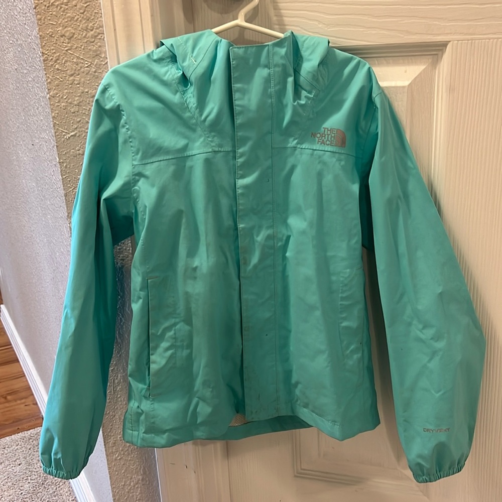 THE NORTH FACE Girls
Shell Jacket XS
Waterproof Aqua Green
Hood Dryvent